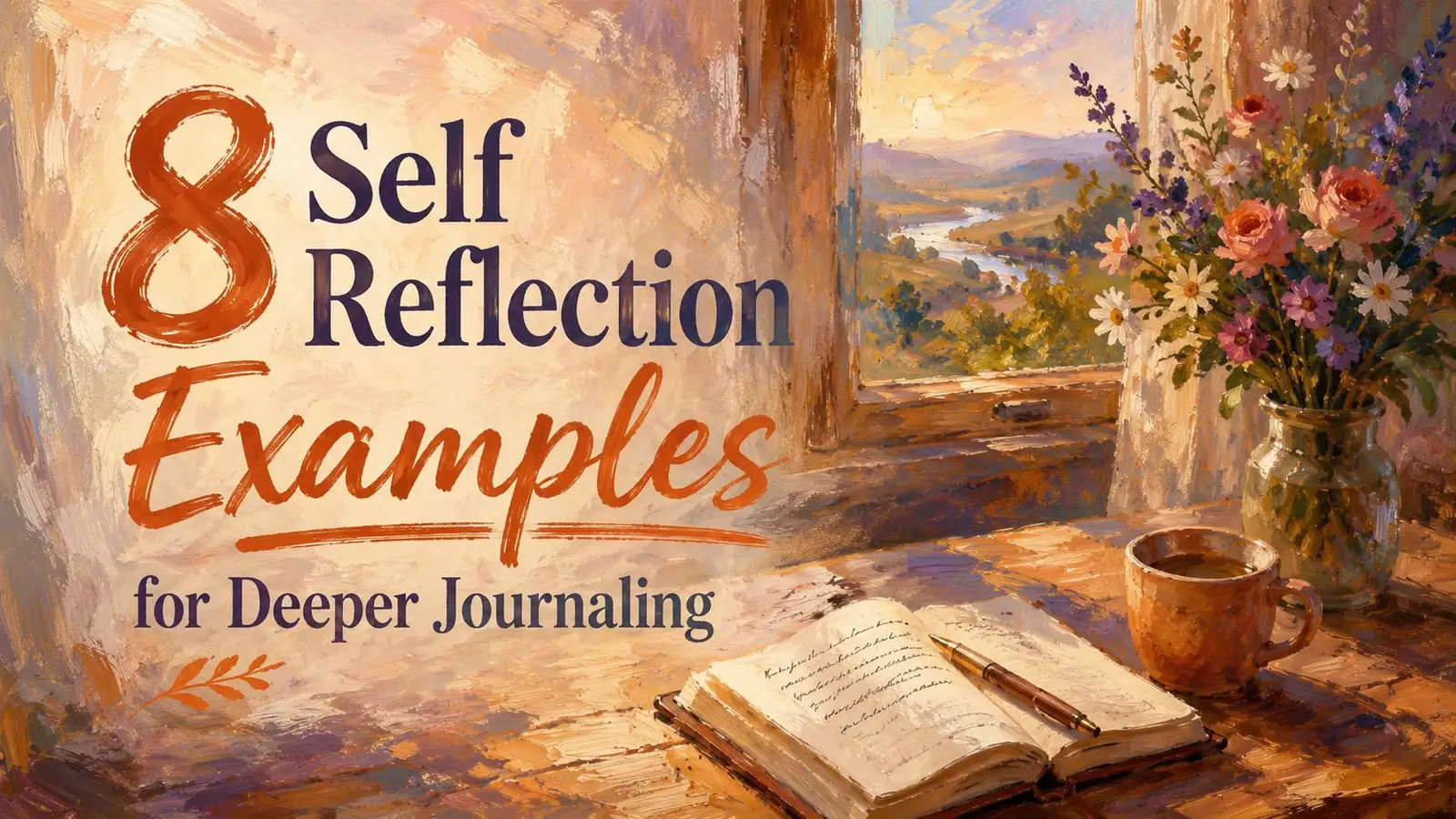 Painterly rotoscope illustration created for the article 8 Self Reflection Examples for Deeper Journaling
