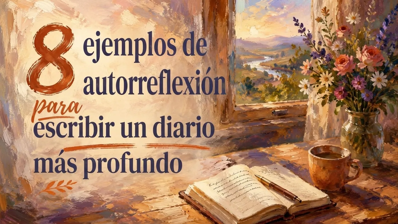 Ilustración en rotoscopia pictórica creada para el artículo 8 ejemplos de autorreflexión para escribir un diario más profundo